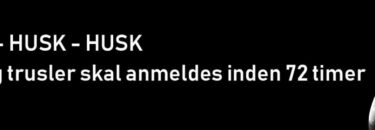 Vold og trusler skal anmeldes indenfor 72 timer